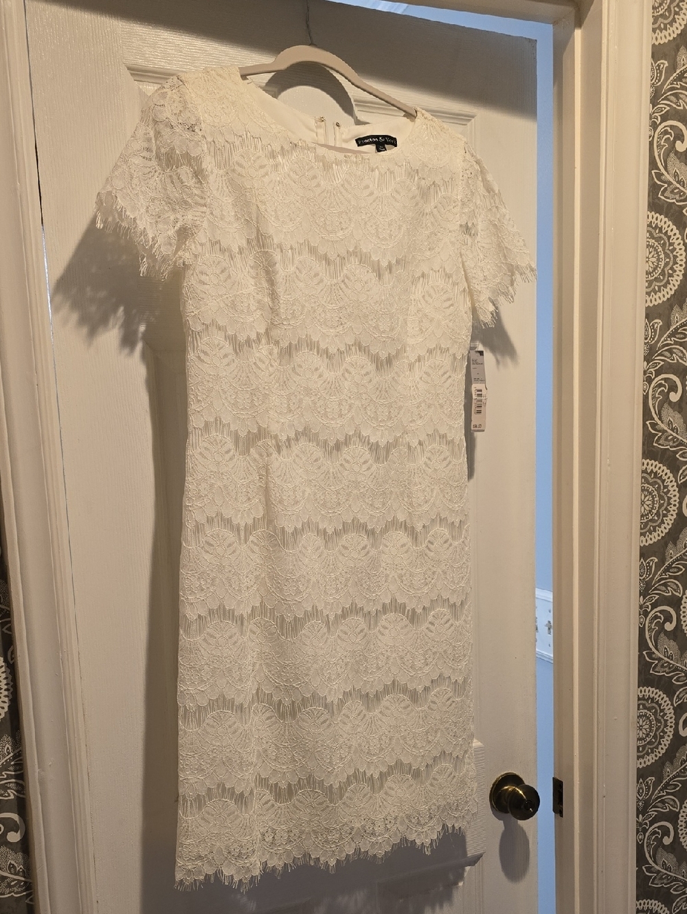 Preston & York White Lace Midi Dress
